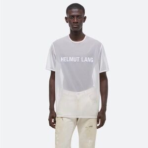 Helmut Lang White Short Sleeve Tee